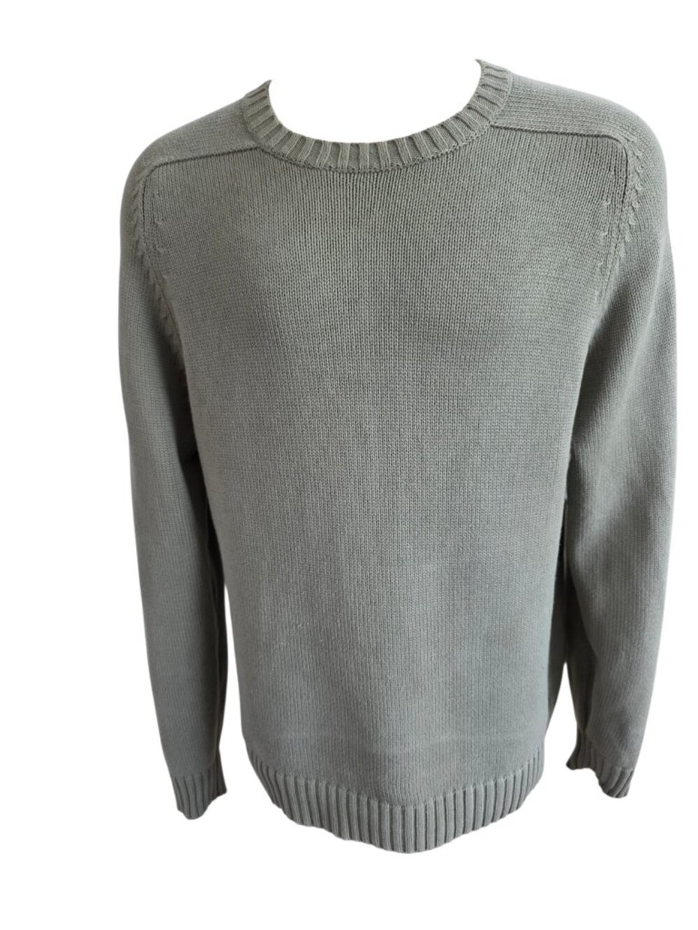 LANDS END MEN’S COTTON CREWNECK SWEATER MED